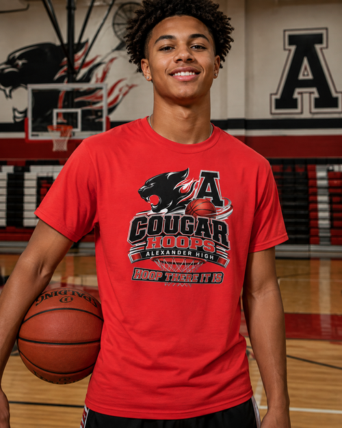Alexander High Cougar Hoops T-Shirt