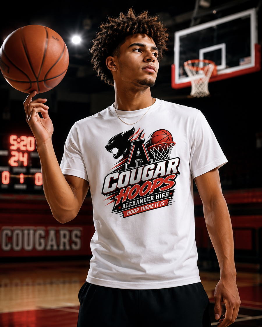 Alexander High Cougar Hoops T-Shirt