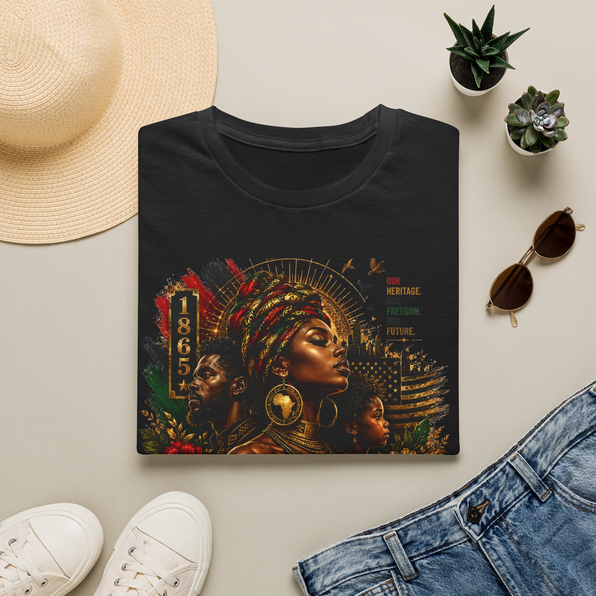 Heritage Freedom Tee | Black History Juneteenth Celebration T-Shirt | Juneteenth 1865 Heritage Tee | Celebrate Freedom Premium Graphic Shirt