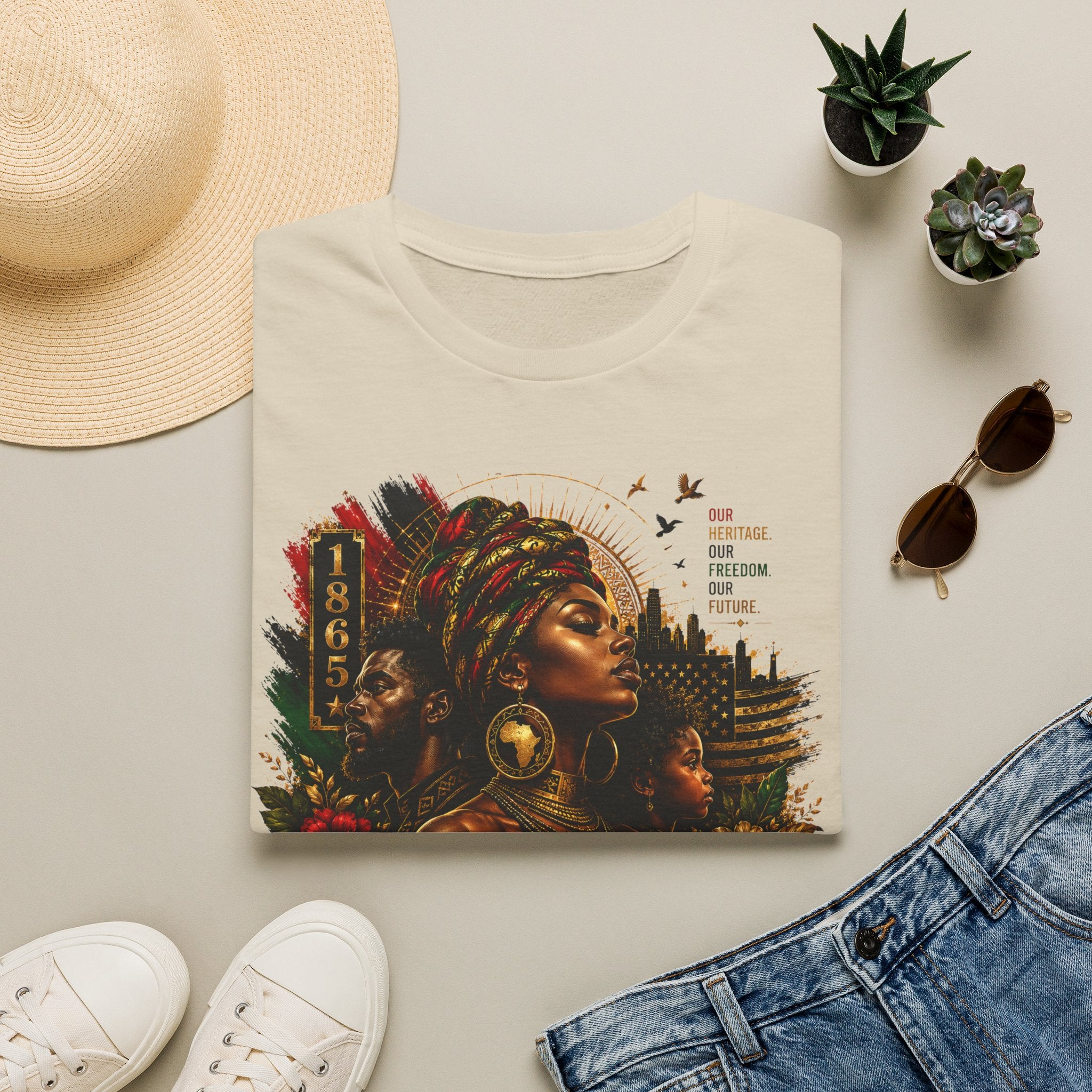 Heritage Freedom Tee | Black History Juneteenth Celebration T-Shirt | Juneteenth 1865 Heritage Tee | Celebrate Freedom Premium Graphic Shirt