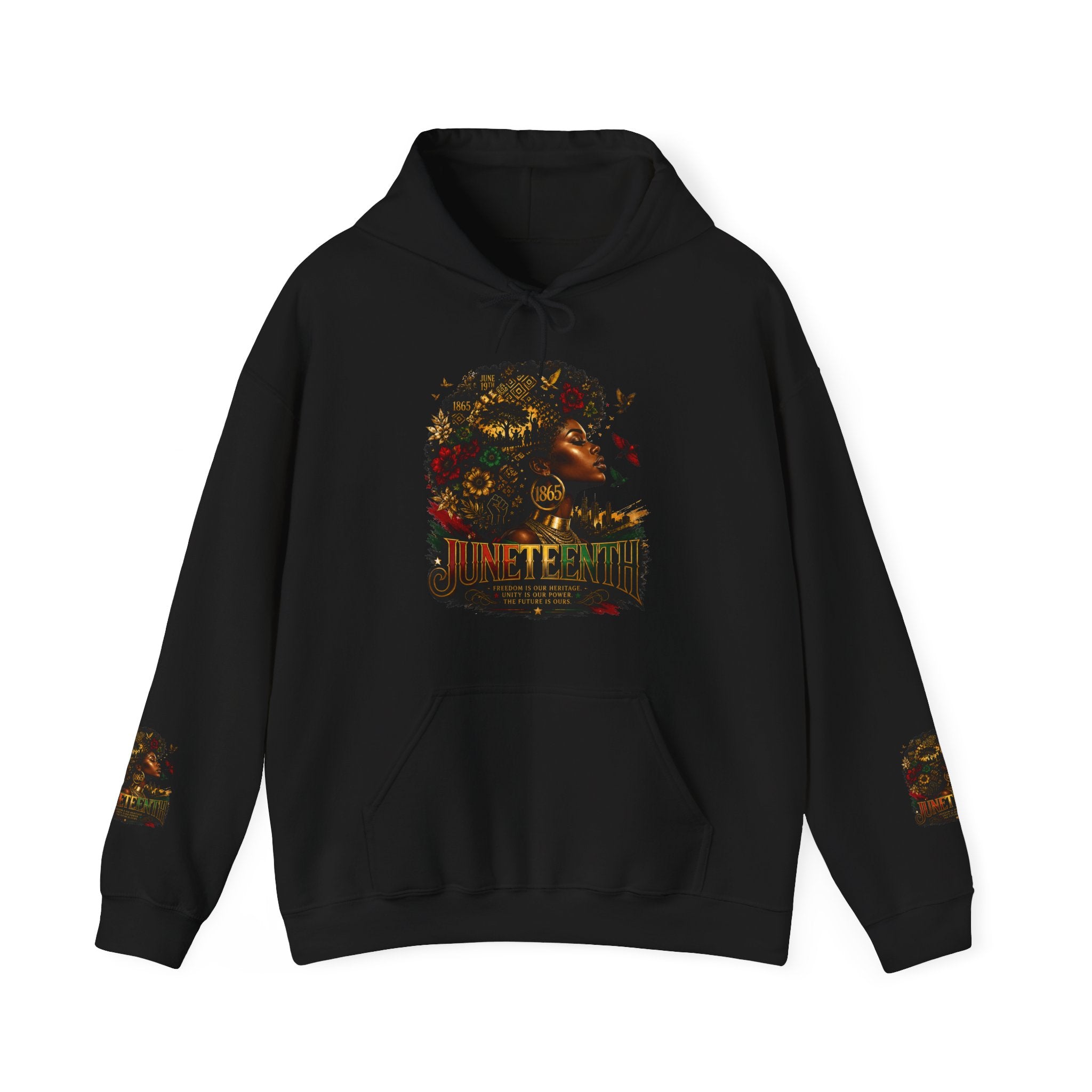 Juneteenth 1865 Graphic Hoodie | Premium Heritage & Freedom Hoodie | Cultural Statement Hoodie