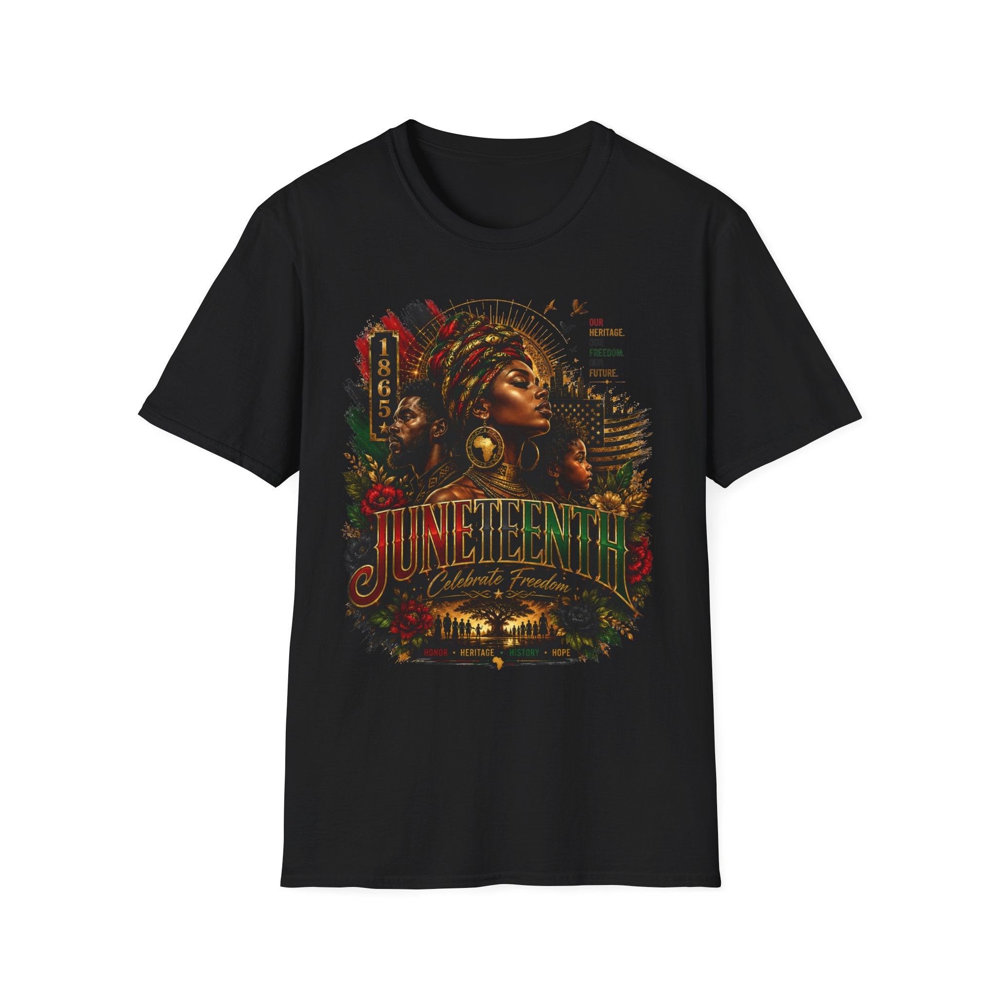 Heritage Freedom Tee | Black History Juneteenth Celebration T-Shirt | Juneteenth 1865 Heritage Tee | Celebrate Freedom Premium Graphic Shirt