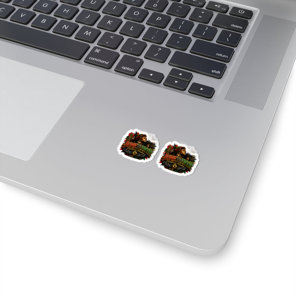 Juneteenth Celebration Kiss-Cut Sticker | Black Heritage Laptop Water Bottle Decal