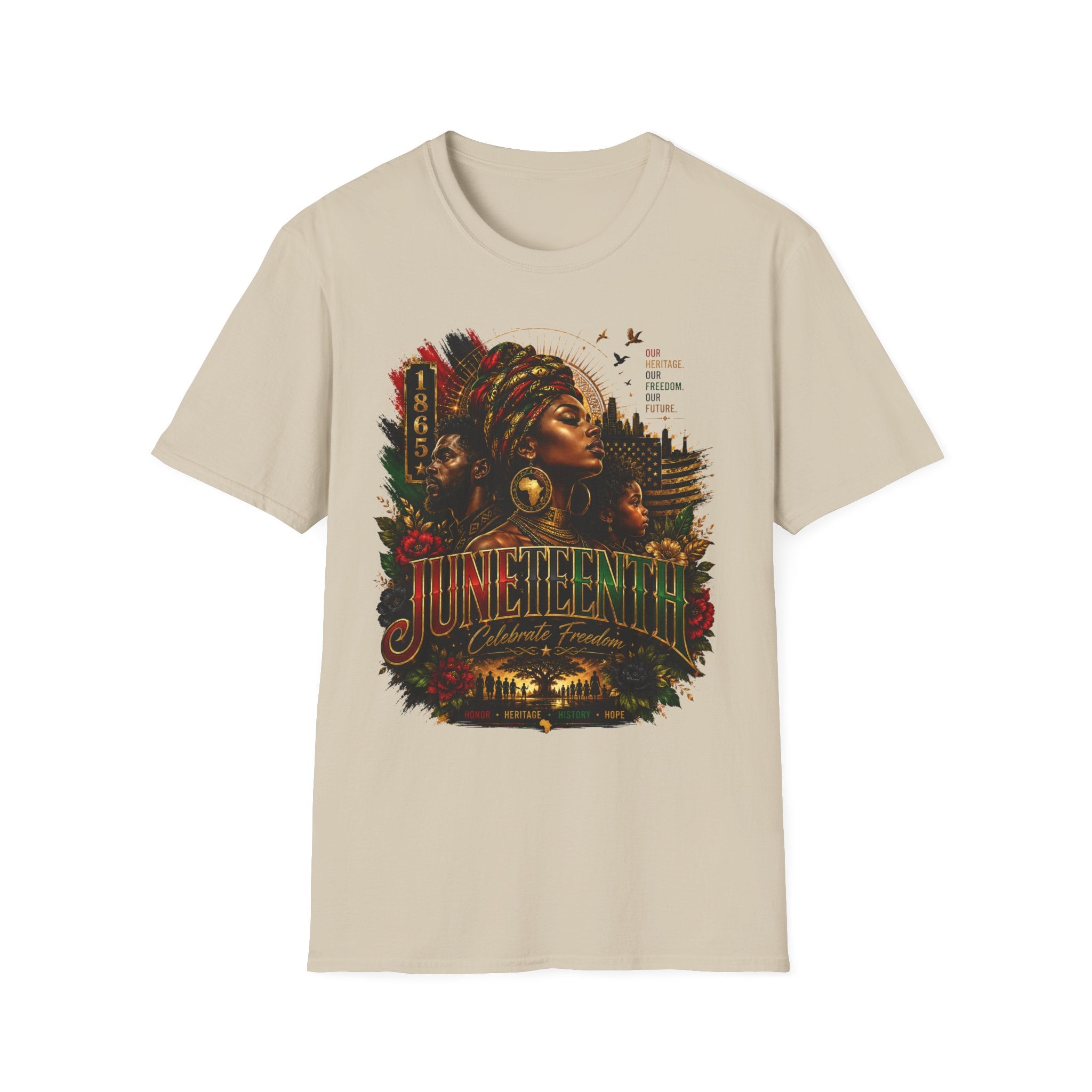 Heritage Freedom Tee | Black History Juneteenth Celebration T-Shirt | Juneteenth 1865 Heritage Tee | Celebrate Freedom Premium Graphic Shirt