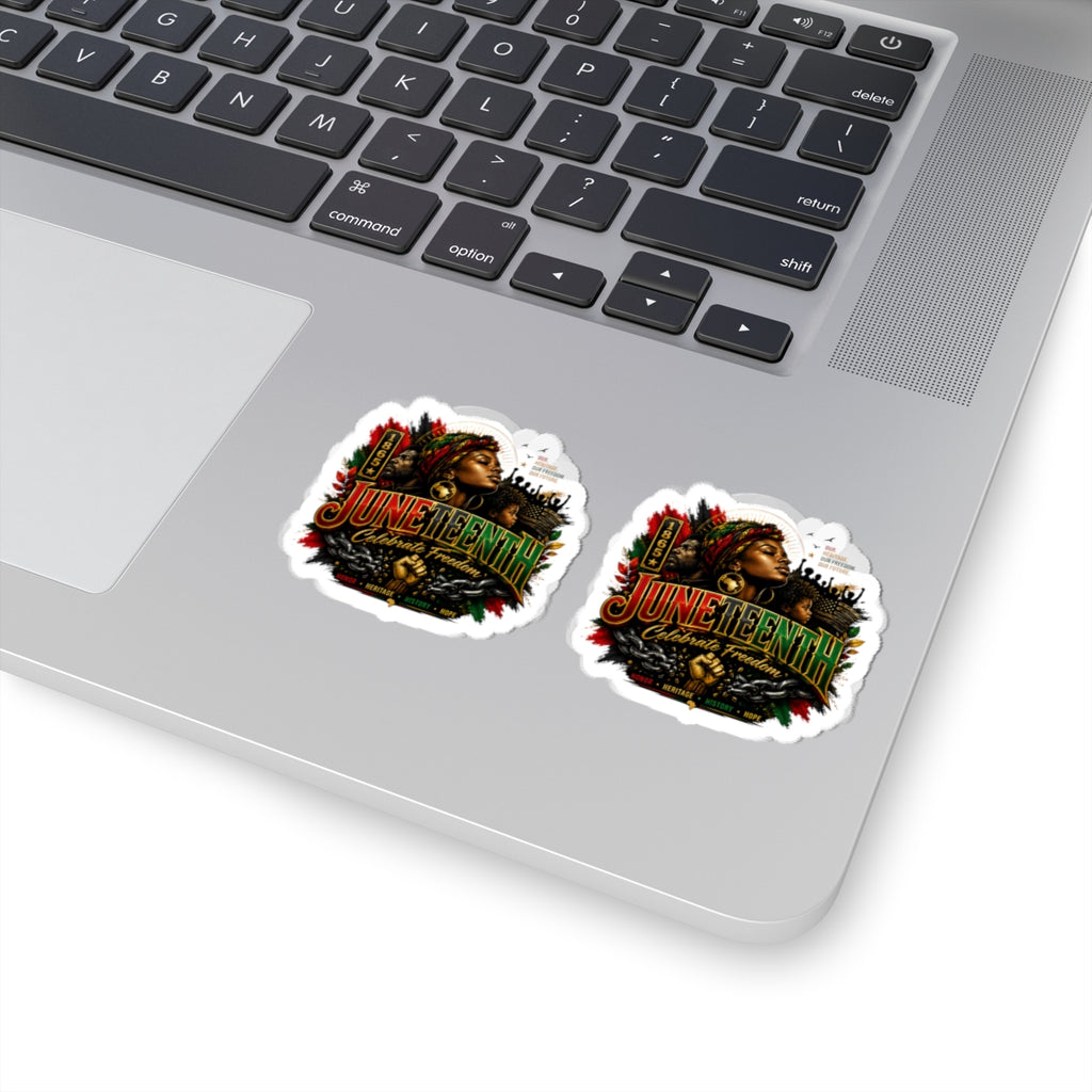 Juneteenth Celebration Kiss-Cut Sticker | Black Heritage Laptop Water Bottle Decal