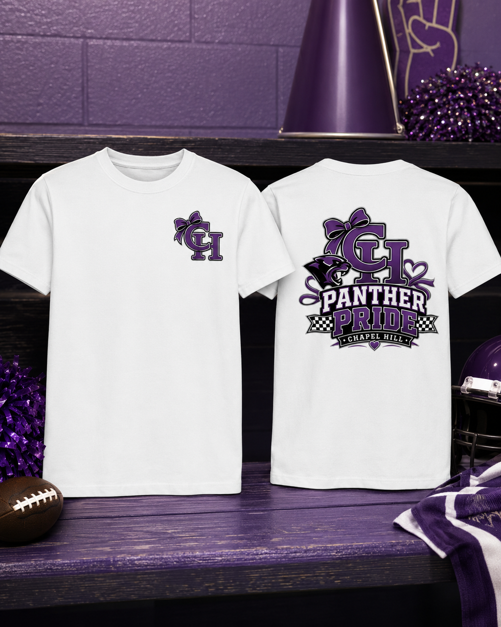 Chapel Hill Panther Pride Shirt | Purple School Spirit Tee | School Spirit | Bella + Canvas Unisex Jersey Short-Sleeve T-Shirt