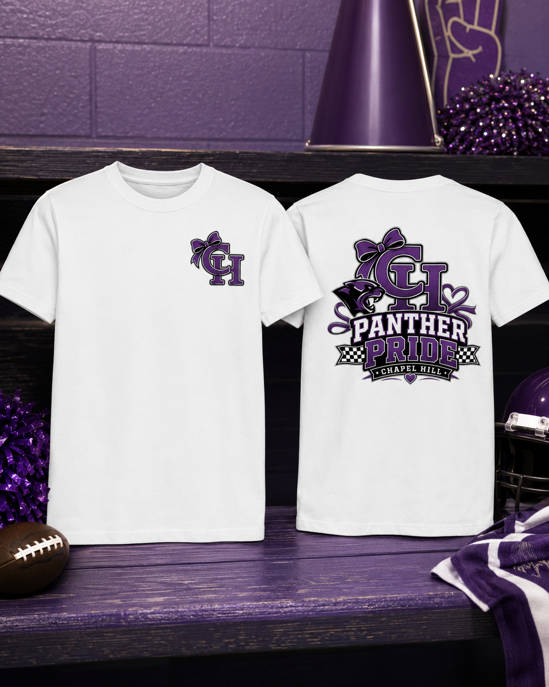 Chapel Hill Panther Pride Shirt | Purple School Spirit Tee | School Spirit | Bella + Canvas Unisex Jersey Short-Sleeve T-Shirt