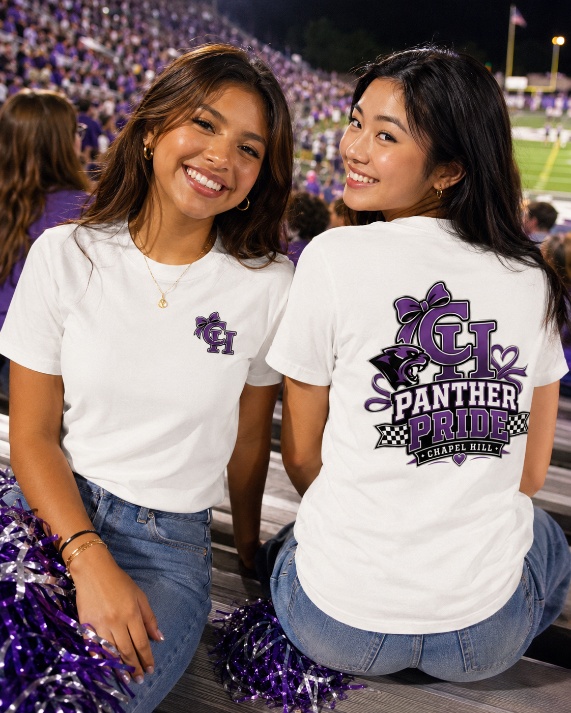Chapel Hill Panther Pride Shirt | Purple School Spirit Tee | School Spirit | Bella + Canvas Unisex Jersey Short-Sleeve T-Shirt