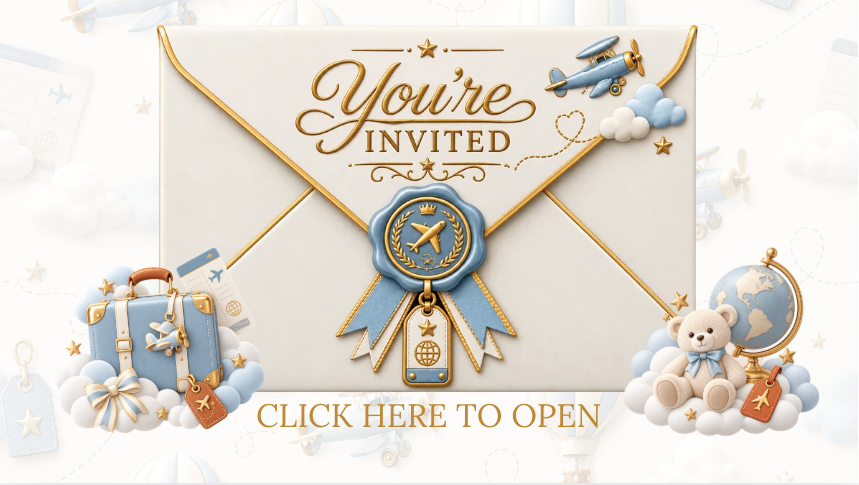 Baby on Board Interactive Baby Shower Invitation | Editable Canva Website Template