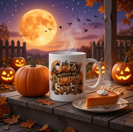 Cozy Running on Pumpkin Spice Fall Coffee Mug | 11oz White Mug