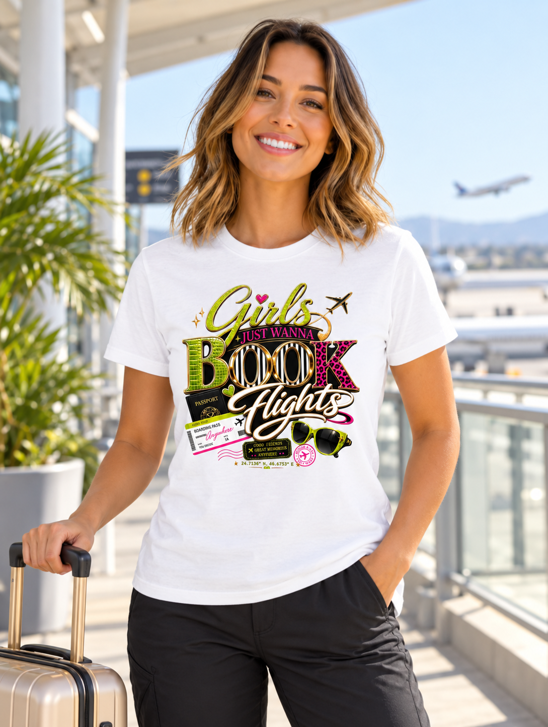 Vacation tee White, on POP model